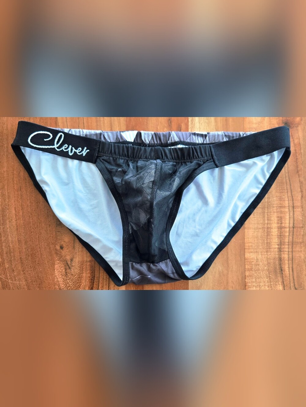 Men's Black Mesh Front Bikini